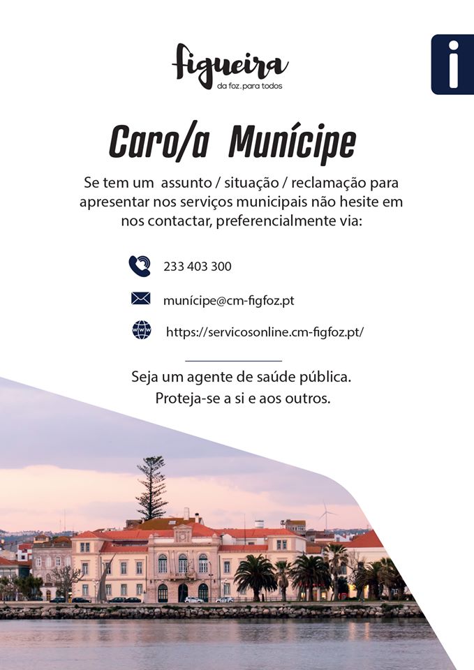 Para contactar os serviços municipais privilegie as plataformas online